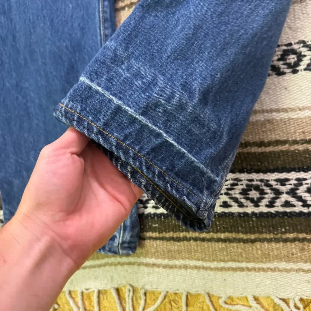 Men's Vintage 80's Levi's 501 XX Button Fly Dark Blue Denim Jeans Sz 36 x 34 USA
